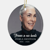 Aangepaste foto Persoonlijke Memorial Tribution Fu Keramisch Ornament (Links)