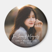 Aangepaste foto Persoonlijke Memorial Tribution Fu Magneet (Voorkant)