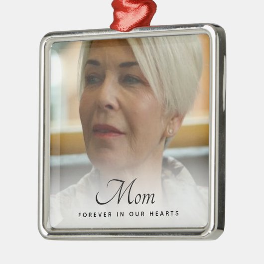 Aangepaste foto Persoonlijke Memorial Tribution Fu Metalen Ornament (Links)