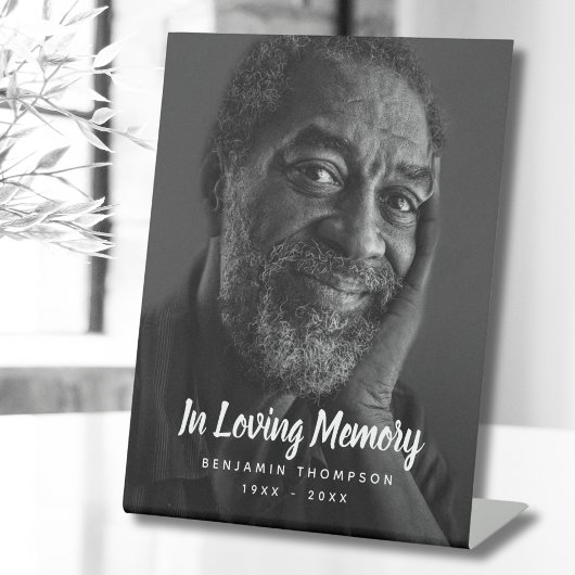 Aangepaste foto Persoonlijke Memorial Tribution Fu Reclamebord Met Voetstuk