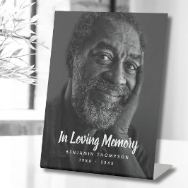 Aangepaste foto Persoonlijke Memorial Tribution Fu Reclamebord Met Voetstuk