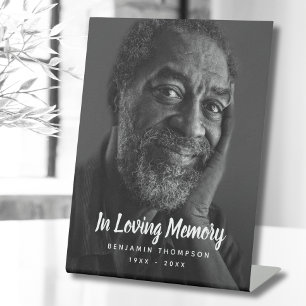 Aangepaste foto Persoonlijke Memorial Tribution Fu Reclamebord Met Voetstuk