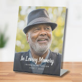 Aangepaste foto Persoonlijke Memorial Tribution Fu Reclamebord Met Voetstuk