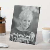 Aangepaste foto Persoonlijke Memorial Tribution Fu Reclamebord Met Voetstuk (Insitu)