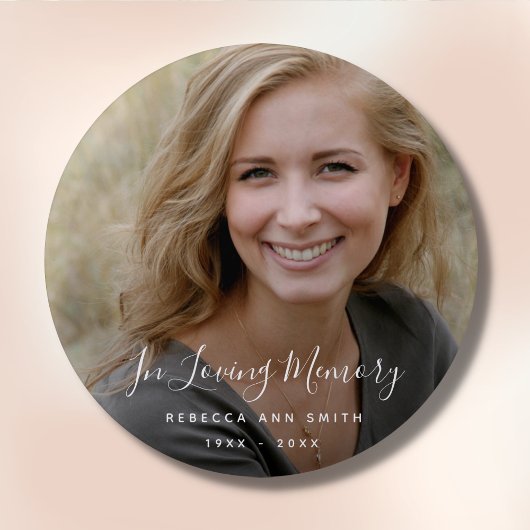Aangepaste foto Persoonlijke Memorial Tribution Fu Ronde Button 3,2 Cm