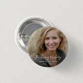 Aangepaste foto Persoonlijke Memorial Tribution Fu Ronde Button 3,2 Cm (Voorkant /achterkant)