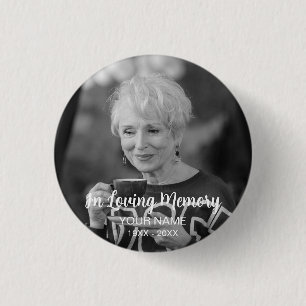 Aangepaste foto Persoonlijke Memorial Tribution Fu Ronde Button 3,2 Cm