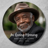 Aangepaste foto Persoonlijke Memorial Tribution Fu Ronde Button 4,0 Cm