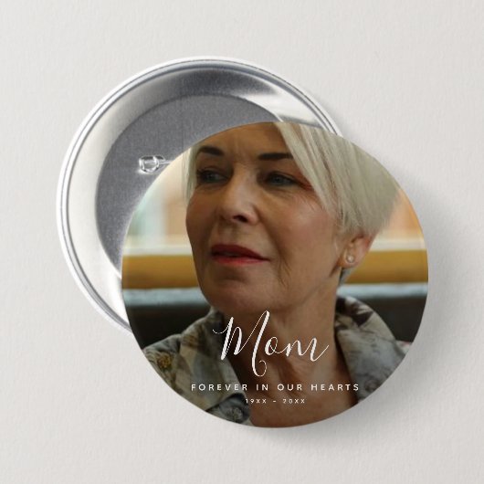 Aangepaste foto Persoonlijke Memorial Tribution Fu Ronde Button 7,6 Cm (Voorkant /achterkant)