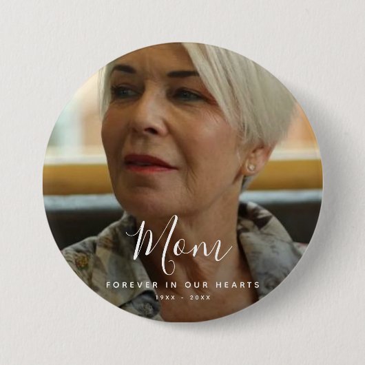 Aangepaste foto Persoonlijke Memorial Tribution Fu Ronde Button 7,6 Cm (Voorkant)