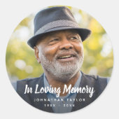 Aangepaste foto Persoonlijke Memorial Tribution Fu Ronde Sticker