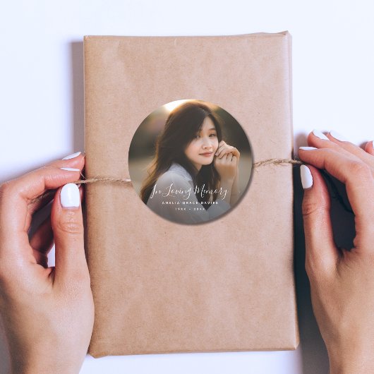 Aangepaste foto Persoonlijke Memorial Tribution Fu Ronde Sticker