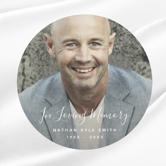 Aangepaste foto Persoonlijke Memorial Tribution Fu Ronde Sticker