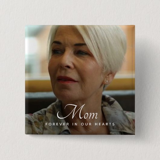 Aangepaste foto Persoonlijke Memorial Tribution Fu Vierkante Button 5,1 Cm (Voorkant)