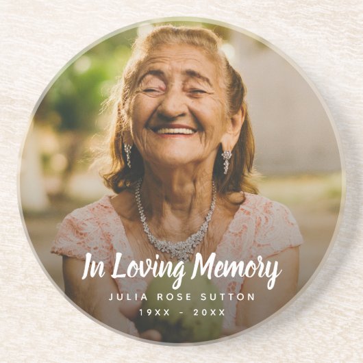 Aangepaste foto Persoonlijke Memorial Tribution Fu Zandsteen Onderzetter (Voorkant)