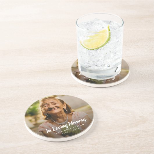 Aangepaste foto Persoonlijke Memorial Tribution Fu Zandsteen Onderzetter (Zijkant)