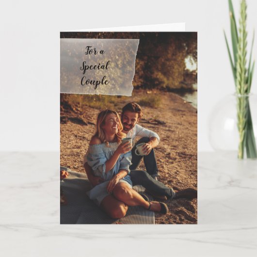 Aangepaste foto persoonlijke trouwhulde kaart (Voorkant)