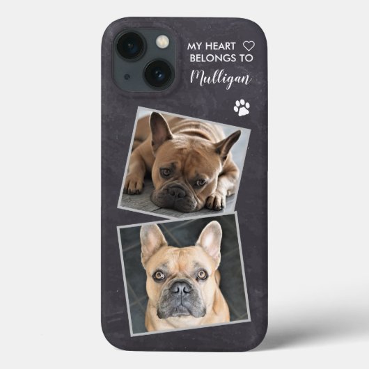 Aangepaste foto Pet Dog Collage Stijlvolle Citaat  Case-Mate iPhone Case (Achterkant)