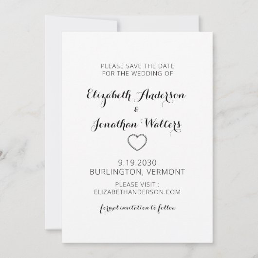 Aangepaste foto Pet Equestrian Wedding Save The Date (Achterkant)