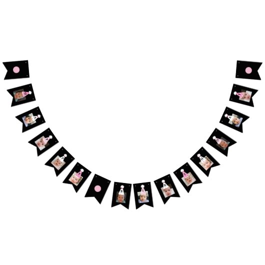 Aangepaste foto Pet meisjes verjaardag Vlaggetjes (Alle)