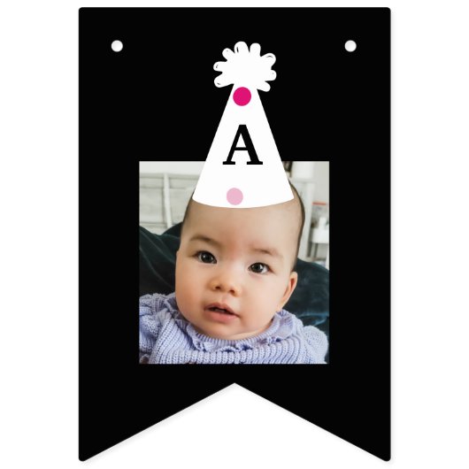 Aangepaste foto Pet meisjes verjaardag Vlaggetjes (Derde vlag)