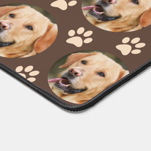 Aangepaste foto Pet Photo Pattern Dog Bureaumat (Hoek)