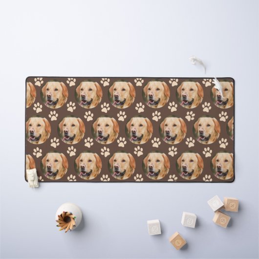 Aangepaste foto Pet Photo Pattern Dog Bureaumat (Kindertafel)