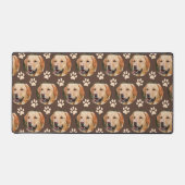Aangepaste foto Pet Photo Pattern Dog Bureaumat (Voorkant)