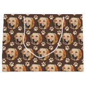 Aangepaste foto Pet Photo Pattern Dog Groot Cadeauzakje (Voorkant)