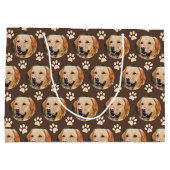 Aangepaste foto Pet Photo Pattern Dog Groot Cadeauzakje (Achterkant)