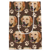 Aangepaste foto Pet Photo Pattern Dog Medium Cadeauzakje (Achterkant)