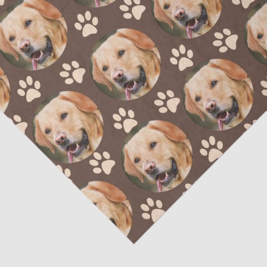 Aangepaste foto Pet Photo Pattern Dog Tissuepapier (Detail)