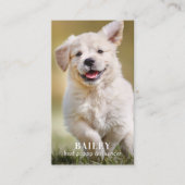 Aangepaste foto Pet Puppy Dog Social Media QR Code Visitekaartje (Voorkant)