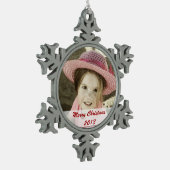 Aangepaste foto-pewter-snowflake-versieringen tin sneeuwvlok ornament (Links)