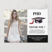 Aangepaste foto PHD afstudeerfeest dank u Briefkaart (Voorkant)