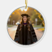 Aangepaste foto PhD doctoraat afstuderen Keramisch Ornament (Voorkant)