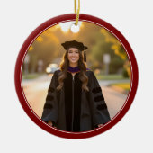 Aangepaste foto PhD doctoraat afstuderen Keramisch Ornament (Voorkant)