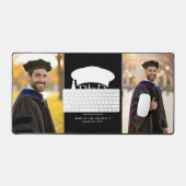 Aangepaste foto PhD hoed doctoraat afstuderen Bureaumat (Keyboard & Muis)
