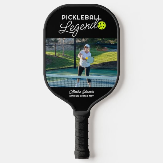 Aangepaste foto Pickleball Legend gepersonaliseerd Paddle (Voorkant)