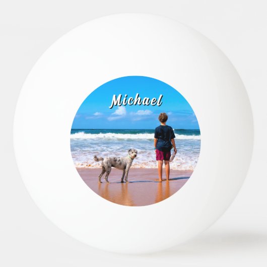 Aangepaste Foto Ping Pong Bal Cadeau Gepersonalise Pingpongbal (Achterkant)
