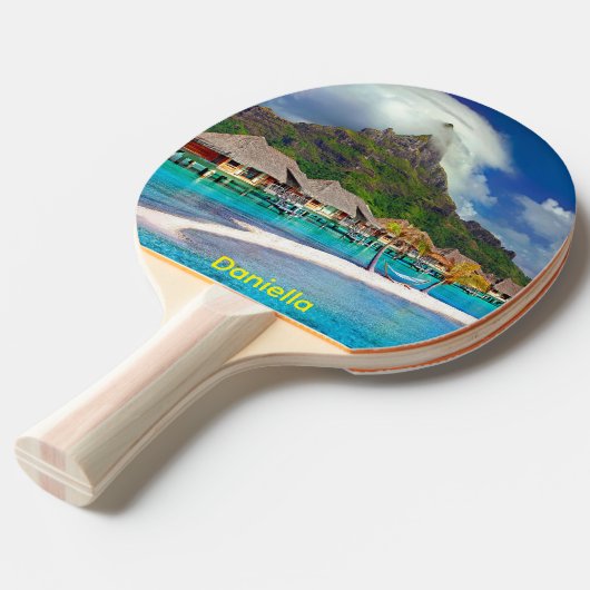 Aangepaste Foto Ping Pong Paddle Gepersonaliseerde Tafeltennisbatje (Voorkant Gekanteld)