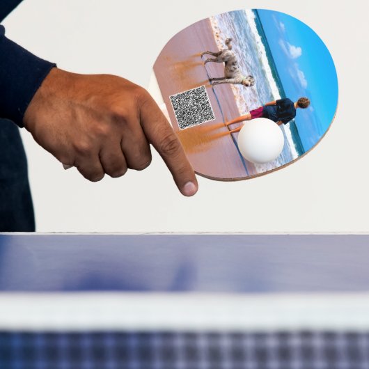 Aangepaste Foto Ping Pong Paddle met QR-code Tafeltennisbatje (Insitu)