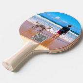 Aangepaste Foto Ping Pong Paddle met QR-code Tafeltennisbatje (Voorkant Gekanteld)