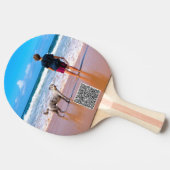 Aangepaste Foto Ping Pong Paddle met QR-code Tafeltennisbatje (Zijkant)