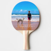 Aangepaste foto Ping Pong Paddle met tekst Tafeltennisbatje (Voorkant)
