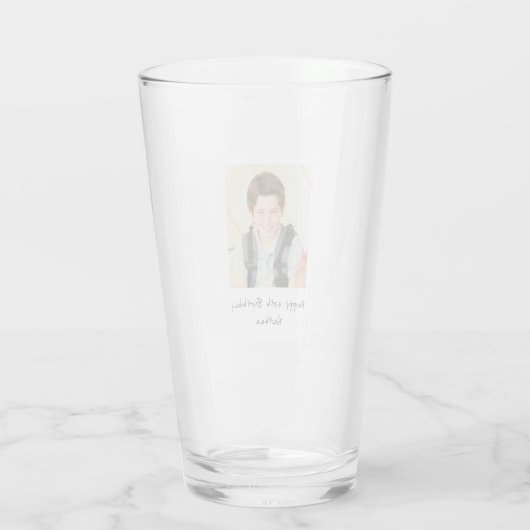 Aangepaste foto Pint Beer Glass Glas (Achterkant)