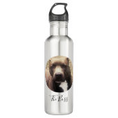 Aangepaste foto Pit Bull Dog Waterfles (Voorkant)