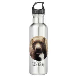 Aangepaste foto Pit Bull Dog Waterfles