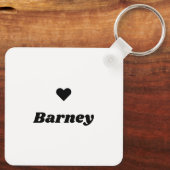 Aangepaste foto-plaatsnaam Cute Custom Photo Pet D Sleutelhanger (Achterkant)