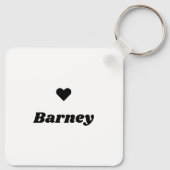 Aangepaste foto-plaatsnaam Cute Custom Photo Pet D Sleutelhanger (Achterkant)